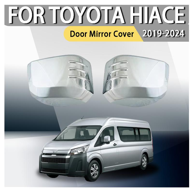 ABS Plastic Chrome Door Mirror Covers Trim Car Accessories Car Stickers For Toyota Hiace Commuter     2024