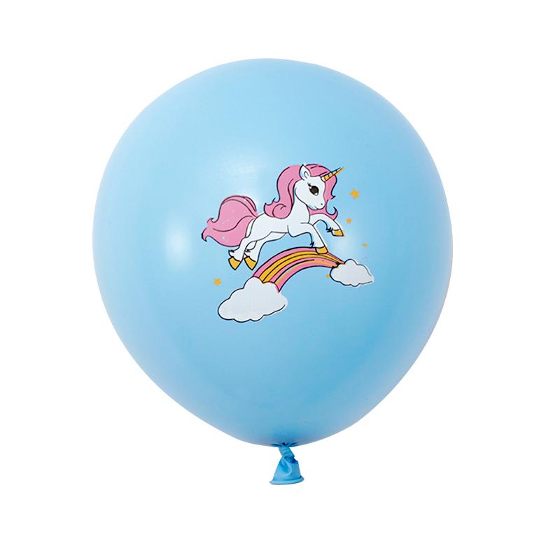 20pcs Pink Unicorn Latex Balloon Unicorn Theme Birth Date Celebration Decoration Children Girls Infant Shower Celebration Supplies Wedding Ballons