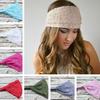 Women Fashion Bandanas Turban Lace Hollow Pattern Hair Band Wide Headband