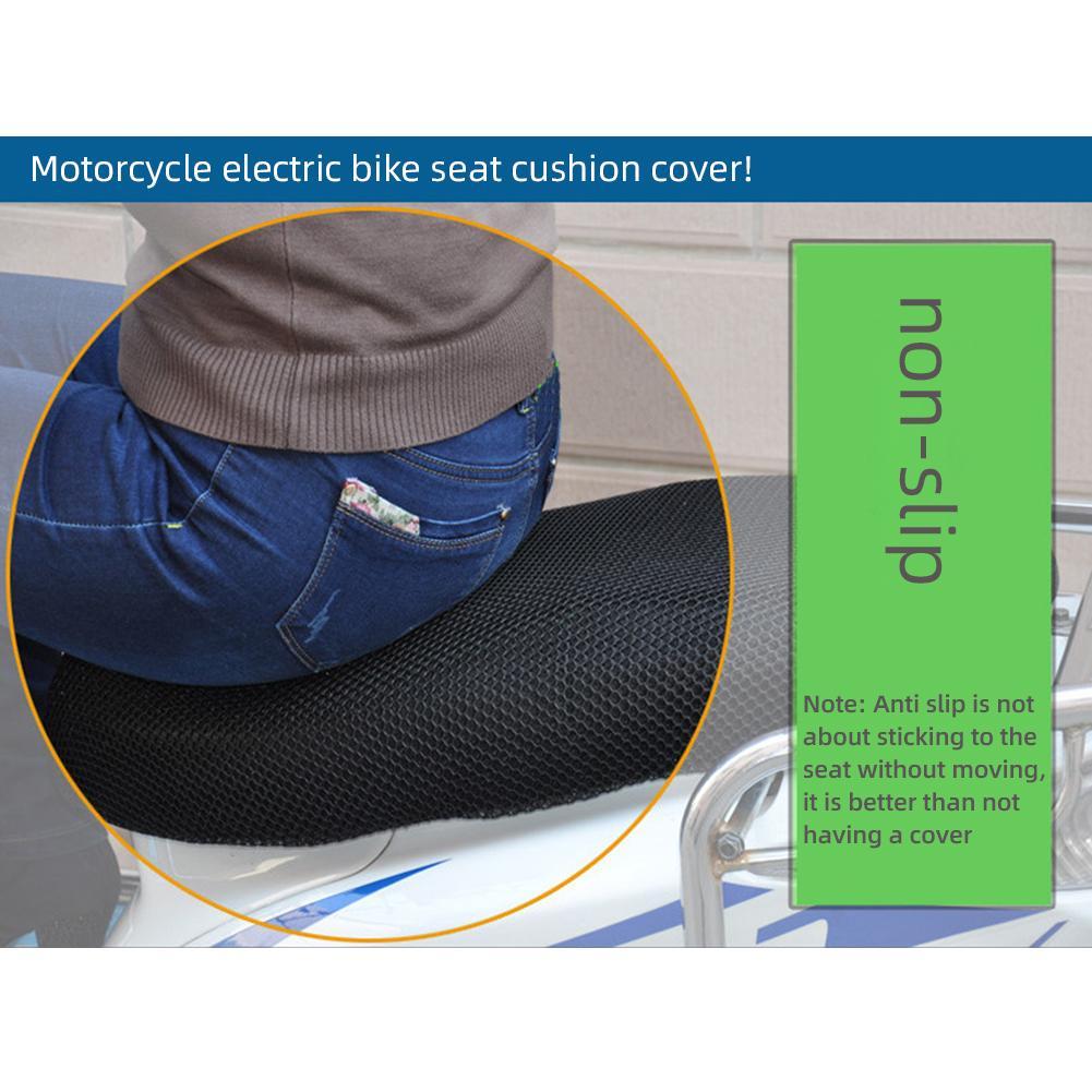 Motorcycle Seat Cover Breathable Summer Cool Honeycomb Design Ventilation Nonslip Motorbike Scooter Cushion Seat Cover Protector