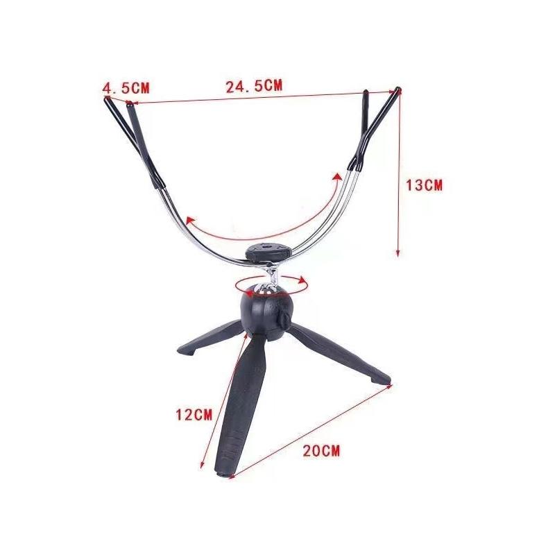 1pc 360° Adjustable Folding Multi-functional Ice Fishing Rod Rack Aluminum Alloy Winter Ice Pole Holder For Most Spinning Reels