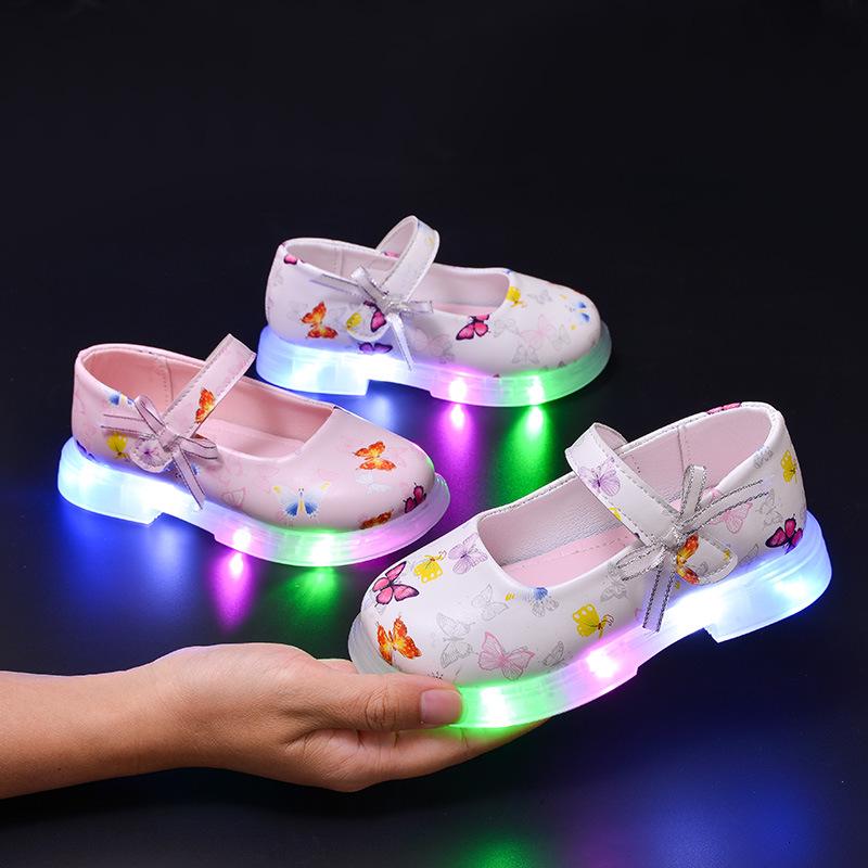 New Spring Butterfly Light-Up Toddler Sandals – Comfortable & Fashionable for Girls