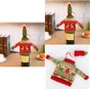 Christmas Knit Sweaters Wine Bottle Decor For Festive Dinner Table Setting