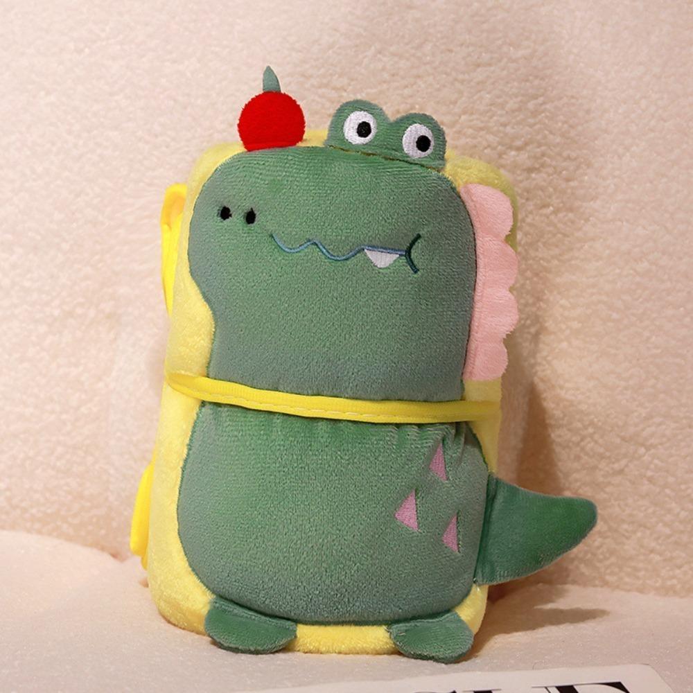 Skin-friendly Cartoon Animal Newborn Blanket Space-saving Nap Pillow Children Gift