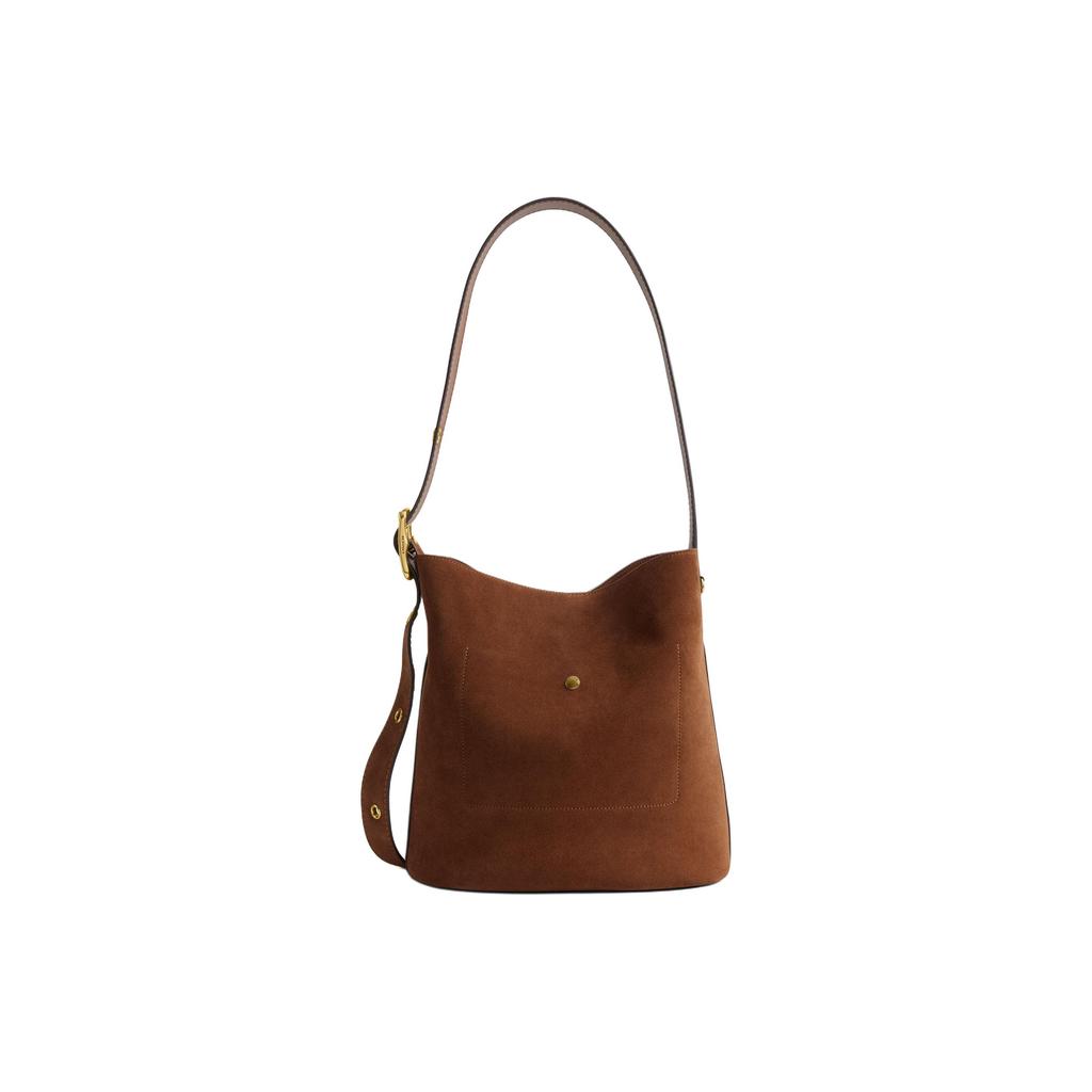Coach Bleecker 28 Bucket Bag With Metal Hardware Women Shoulder Bag Warm-Brown CCC24-B4WBR