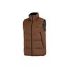 Solid Color Sports Casual Stand Collar Down Vest With Zipper Men Vest Brown DV1136-259