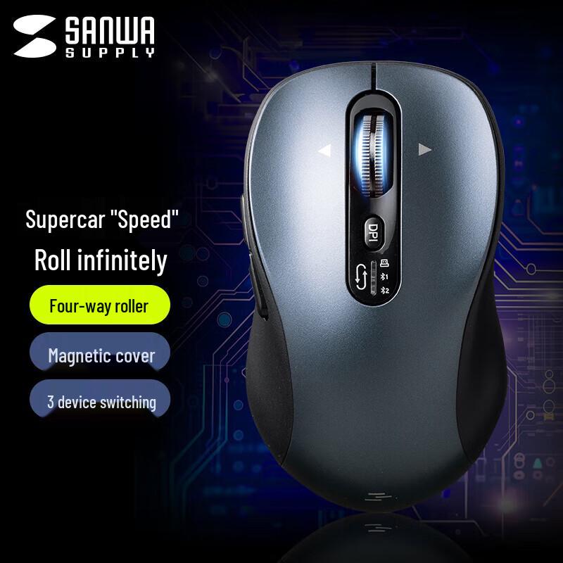 

Sanwa Rechargeable 2.4G/Bluetooth Dual Mode 4-Way Scroll Mouse
