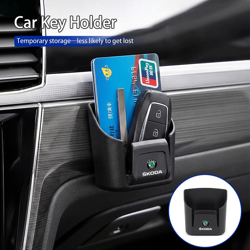 Car Vent Storage Box Tools Organizer Card Holder Tidy Case Accessories For Skoda VRS Octavia Kamiq Kodiaq Karoq RS Superb Fabia BS2