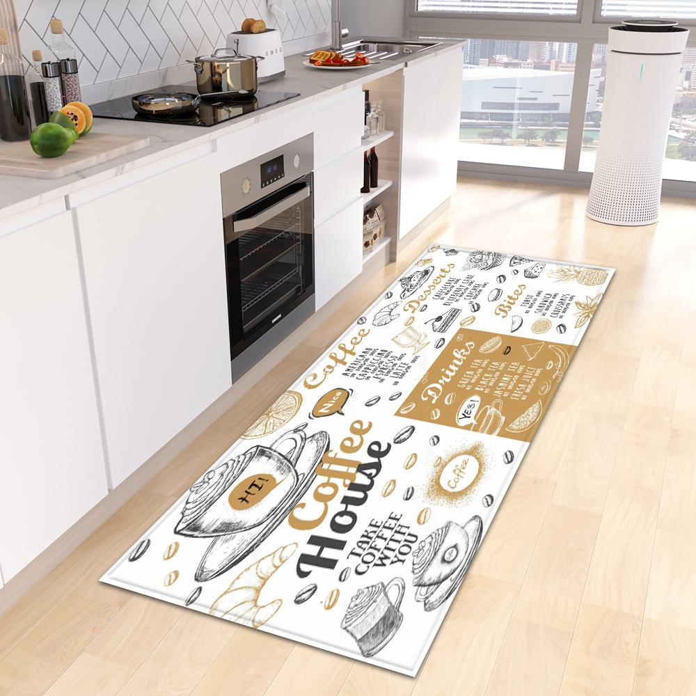 VIKAMA 1/2PCS Modern Kitchen Non-Slip Carpet Home Living Room Entrance Bathroom Balcony Decorative Bedroom Hallway Floor Mat