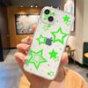 For iPhone 15 16 14 13 12 mini 11 Pro Max XS X XR SE 7 8 Plus Silicone Clear Cover Style Stars Pattern Luxury Phone Case