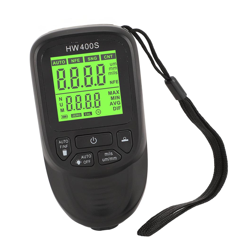 Professional Coating Thickness Gauge High Accuracy 3 Units Paint Mil Thickness Meter Gauge Black