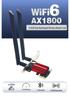 AX1800 WiFi 6 Dual-Band PCIe Desktop Wireless Network Card with Bluetooth 5.2