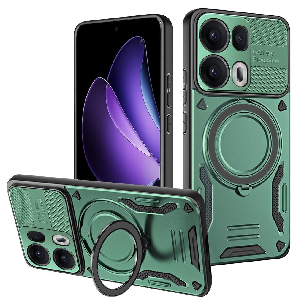 Für Oppo Reno13 Pro 5G Magnetische Hülle Stoßfeste TPU + PC Handy-Rückseite mit Ständer