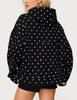 Women's Polka Dot Print Casual Loose Hoodie Sweatshirt for Autumn Winter