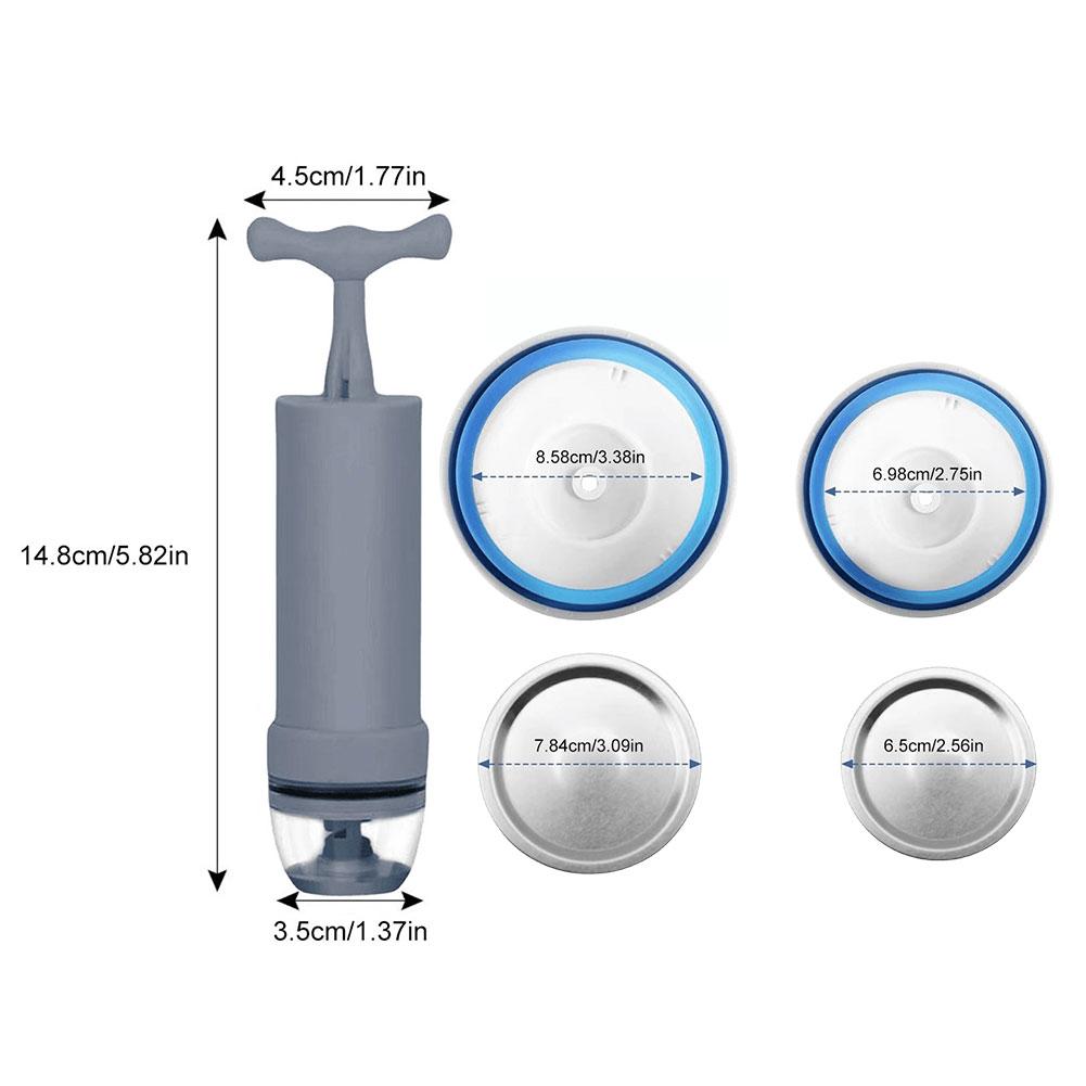 Elektrisk Mason Jar Vakuumforsegler for Matoppbevaring BPA-fri Matoppbevaring Vakuumforsegler Luktfri Tilbehørspakke for Krukke med Bred Munn