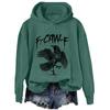 Ladies Fashion Casual Long Sleeve Printed Round Neck Hoodie Pullover Top
