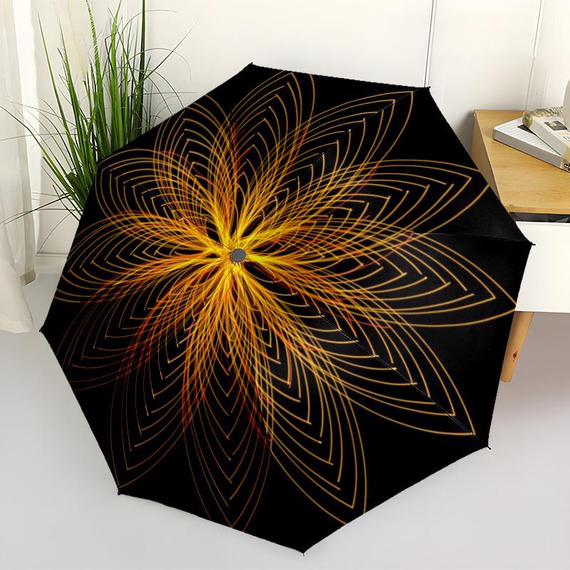 

1pc Abstract Pattern Automatic Open/Close Umbrella, Folding Compact Umbrella with Lightweight Design for Women/Men yy251028161