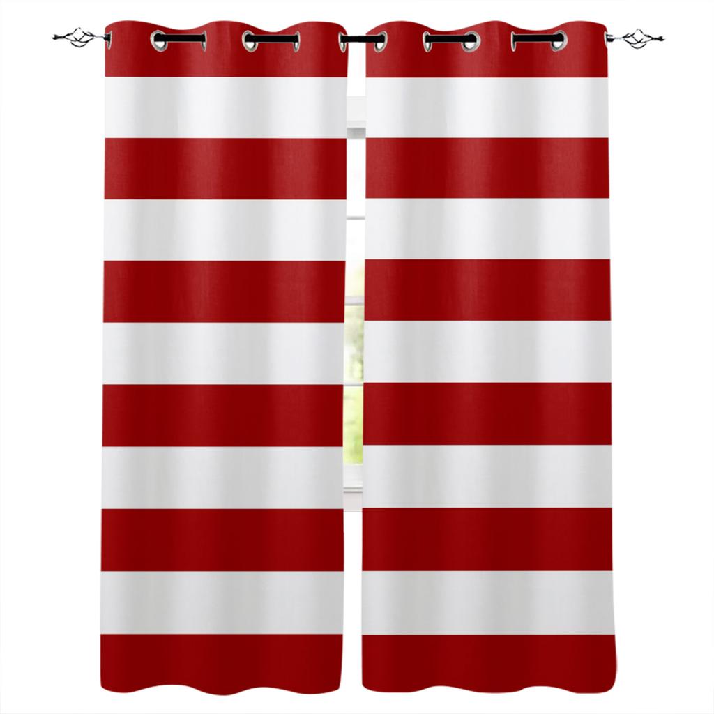 Simple Black&White Stripes Checkerboard Abstract Window Curtains For Kids Bedroom Living Room Bathroom Kicthen Door Hall 2pieces