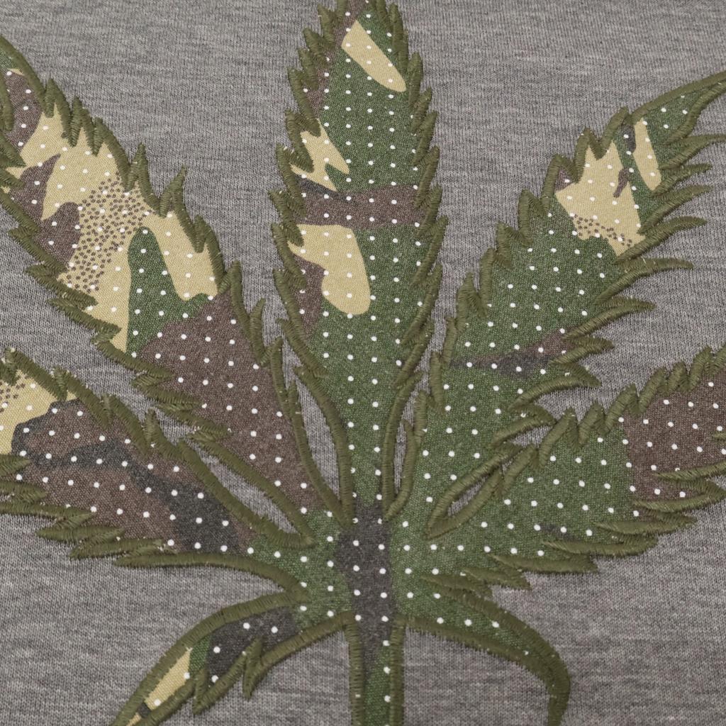 1piu1uguale3 MRT290 Gray CAMO LEAF R-NECK TEE Back Camo Leaf T-shirt Tops 6 grayUsed