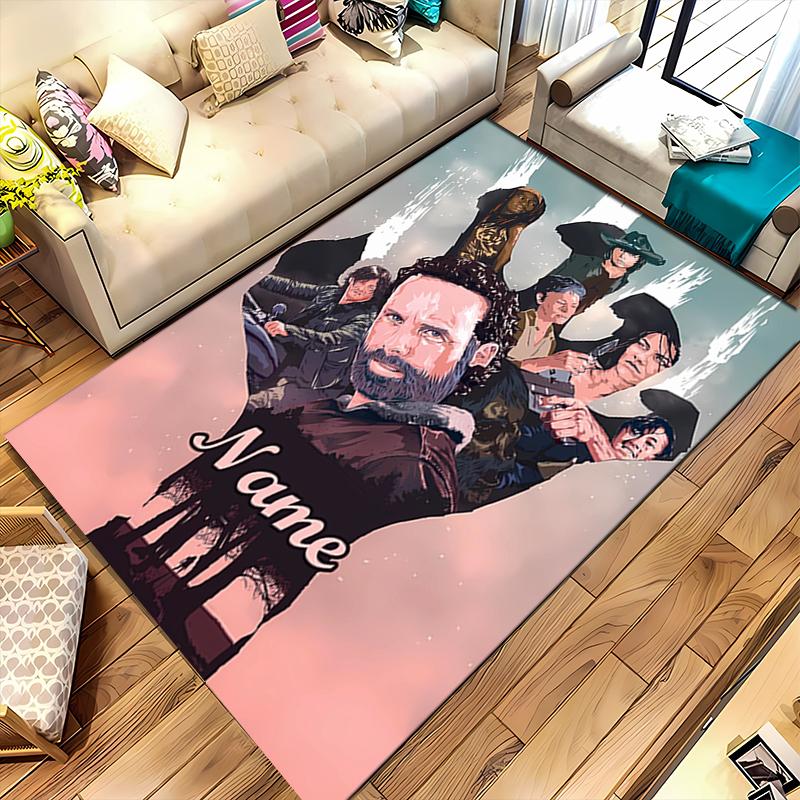 Custom Personalization The Walking Dead Area Rug - Perfect For Kitchen, Bathroom,Laundry Room Decor Large Size Available,Gift All Seasons