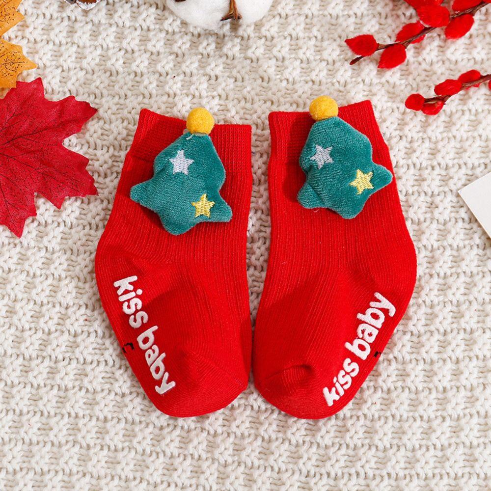 Baby Accessories Christmas Baby Socks Soft Cotton Floor Sock New Newborn Short Socks