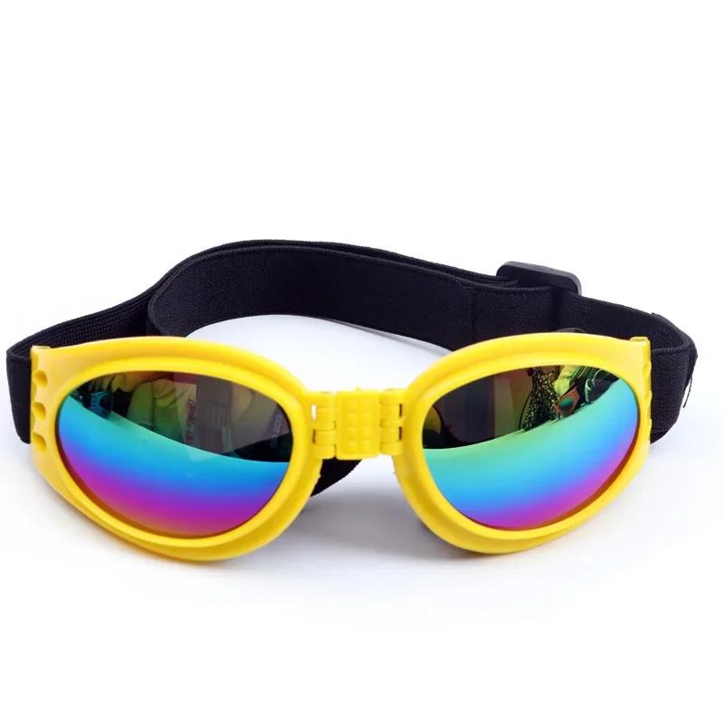 Adjustable Padded Dog Sunglasses Goggles Collapsible Pet Accessories for Medium Dogs Motorcycle Glasses