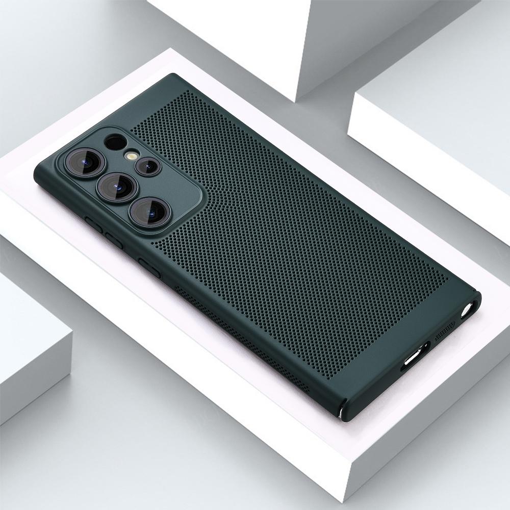 

Охлаждающий чехол для телефона Samsung Galaxy S20 Plus S21 FE S22 S23 Ultra Note 20 A73 A52 A33 A32 A23 A13 A12 Чехол с теплоотводом Note 20 5G темно-зеленого