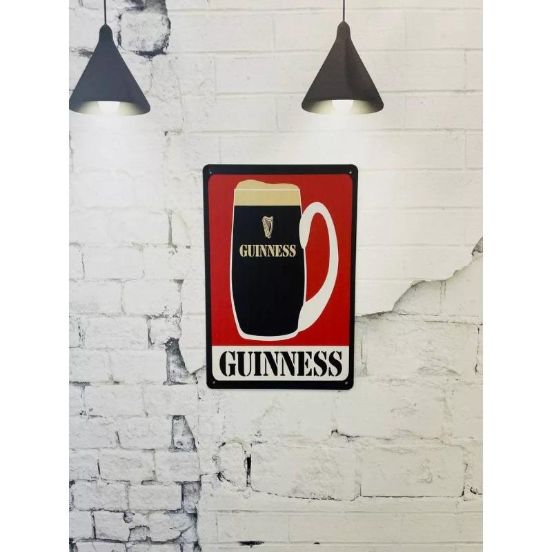 Panneau Métallique Vintage Bière Guinness 20x30cm