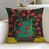 classic artist Yayoi Kusama Cushion Cover Soft  EasyWash Pillow Case  Versatile for Couch Bed Travel and Office