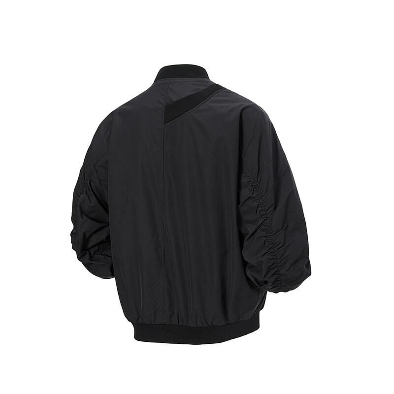 High Street Överdimensionerad Bomberjacka Dragkedja Sidoficka Casual Streetwear Lös Passform Rock Mångsidig Superpopulär Baseballuniform