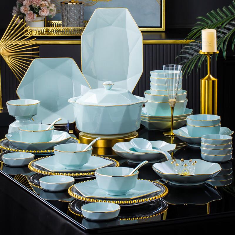 KANGQIN Nordic Underglaze Ceramic Dinnerware Set