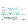 Interactive Colorful Rainbow Striped Plush Telescopic Spring Cats Toy Make Curiosity and Provide Hour of Entertainment