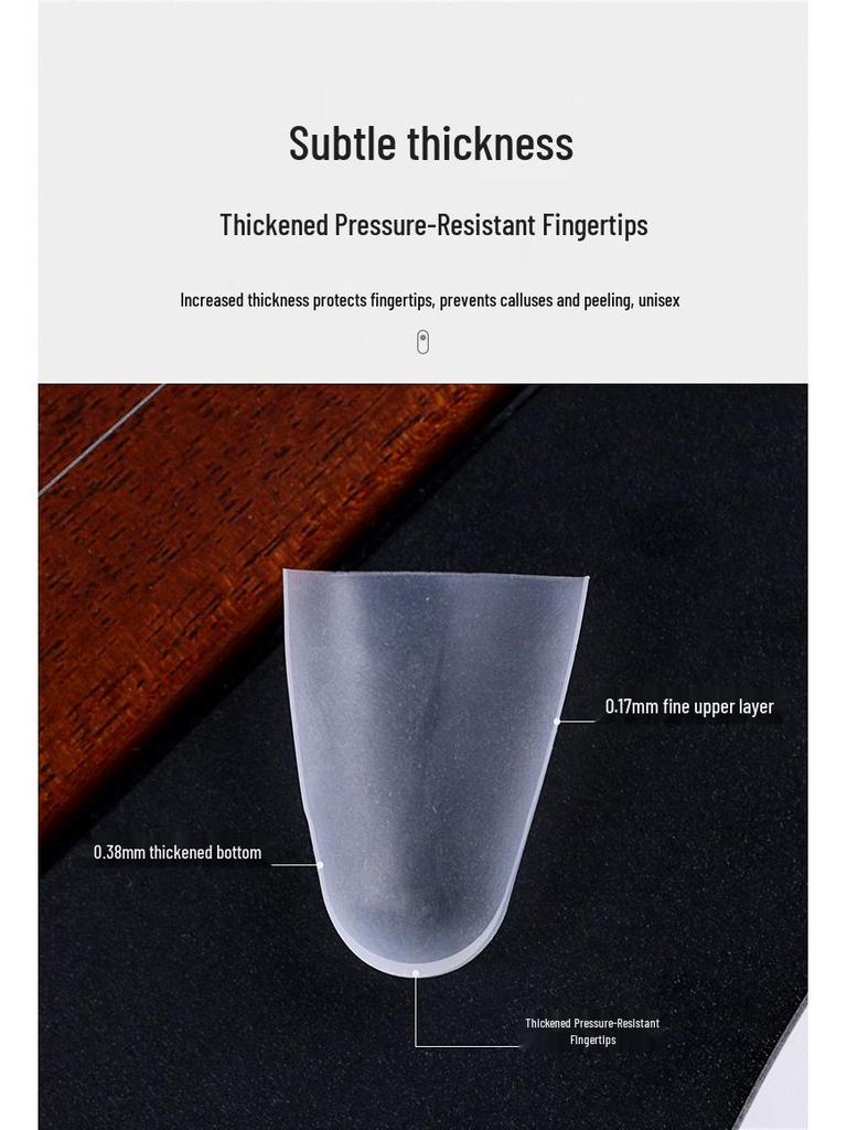 Ultra-Thin Invisible Finger Cots for Left Hand—Pain-Proof for Guitar, Ukulele & Other String Instruments