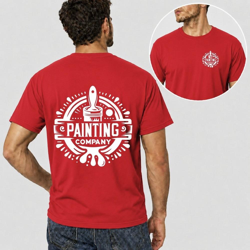 Unisexs Personalised Work T Shirt Custom Company Logo Painter Plumber Mechanic Gift