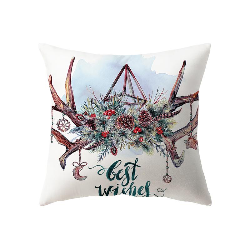 Christmas Theme Winter Christmas Atmosphere Printing Pattern Cushion Cover Home Living Room Sofa Decoration Pillow Pillow Cover