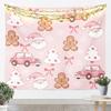 Merry Christmas Tapestry Xmas Ornaments Wall Hanging Blanket Snowman Snowflake Wall Art for Living Room Bedroom Decoration