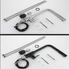 Stainless Steel Pull Out Kitchen Sink Faucet Deck Mounted Single Hole Handle Swivel Sprayer Hot Cold Mixer Tap