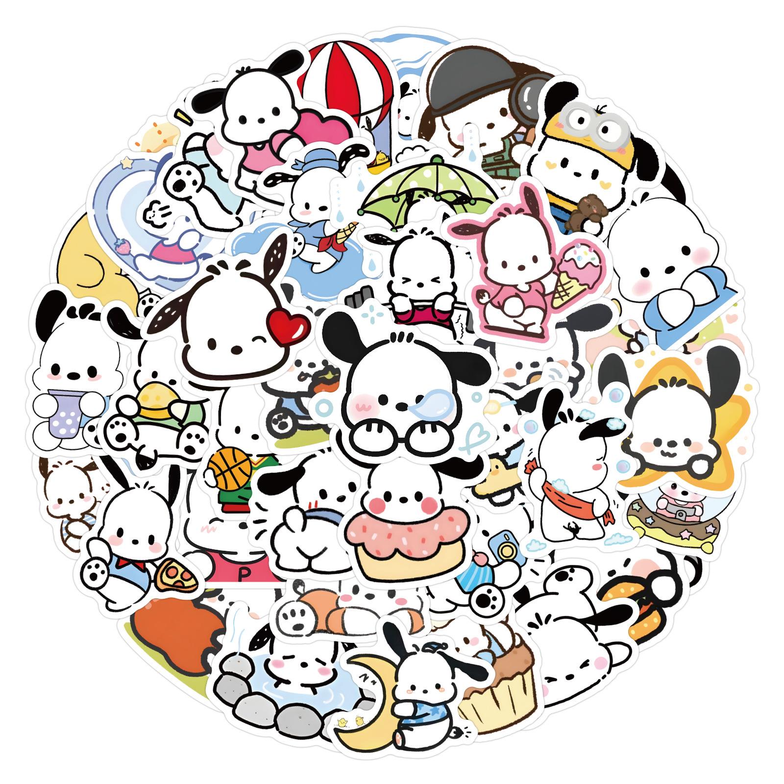 

60 Мультяшных Пача Собака Sanrio Дудл Наклеек Декоративные Наклейки для Блокнота Гитары Водонепроницаемые