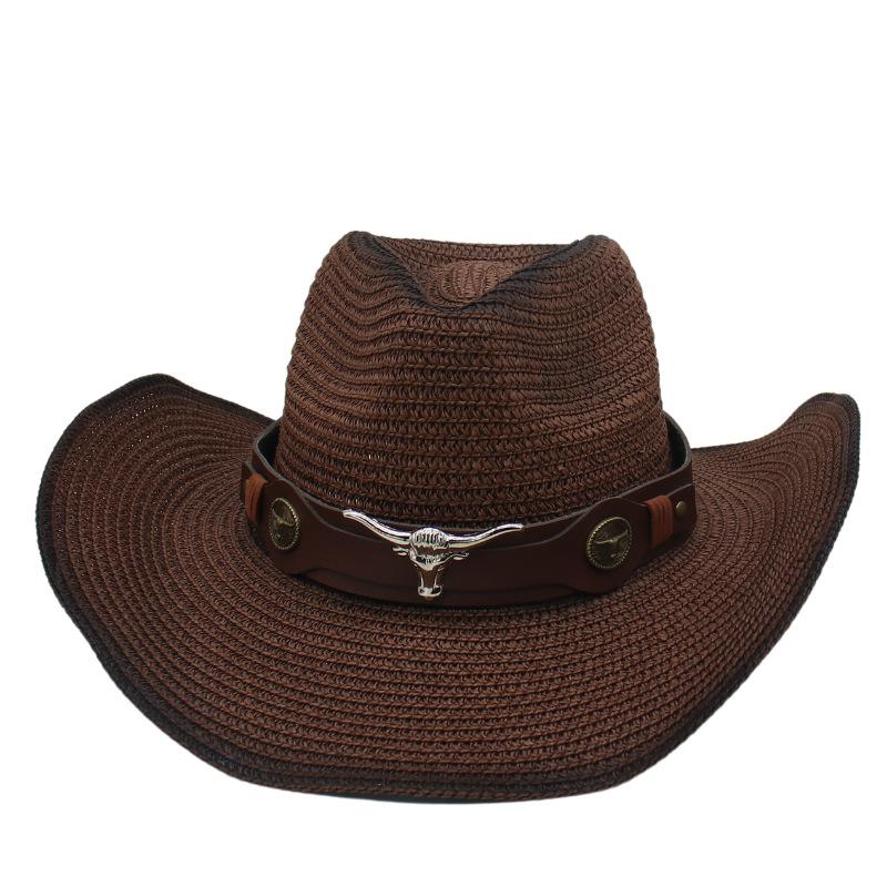 Beach Seaside Vacation Sun Hat Straw Hat Women'S Summer Sun Protection Sun Hat Wide Brim Straw Hat Men