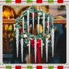 10 Pcs Acrylic Hanging Ornaments Clear Christmas Tree Icicles Pendant Decorative for Christmas Holiday Wedding Party Decorations