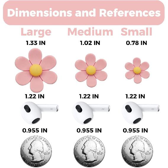 15 Pcs Decorative 3D Flower Fridge Magnets, Cute Magnets for Refrigerator, Locker, Office, Kitchen (5 Large & 5 Medium & 5 Small)