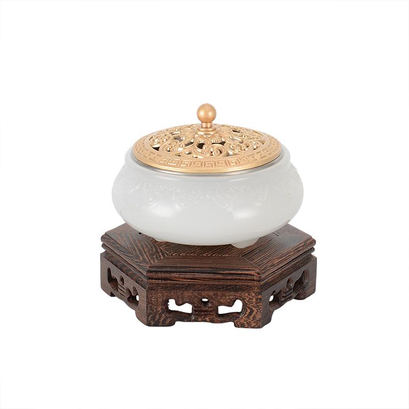 

Electronic Incense Burner Colored Glaze Essential Oil Burner Timing Adjustable Temperature Wax Melts Warmer with USB Plug