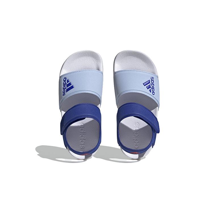 Adidas Adilette Slip Resistant Abrasion Resistant Sandal Blue White Kids' H06444