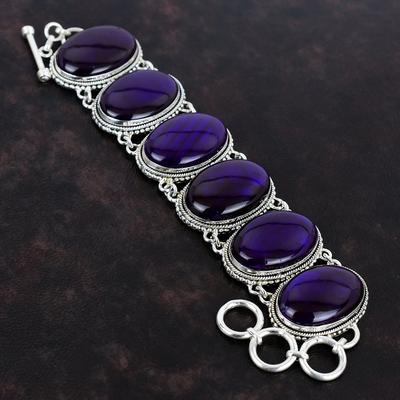 Purple Fire Labradorite Bracelet 925 Sterling Silver Adjustable Chain Bracelet Handmade Jewelry Vintage Gemstone Bracelet Gifts For Mother