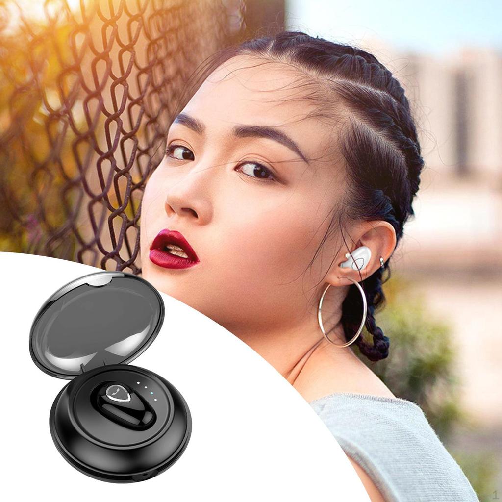 Mini Ture 5.0 Built-in Mic with Charging Case Invisible Stereo Earphones for iOS Android Sport