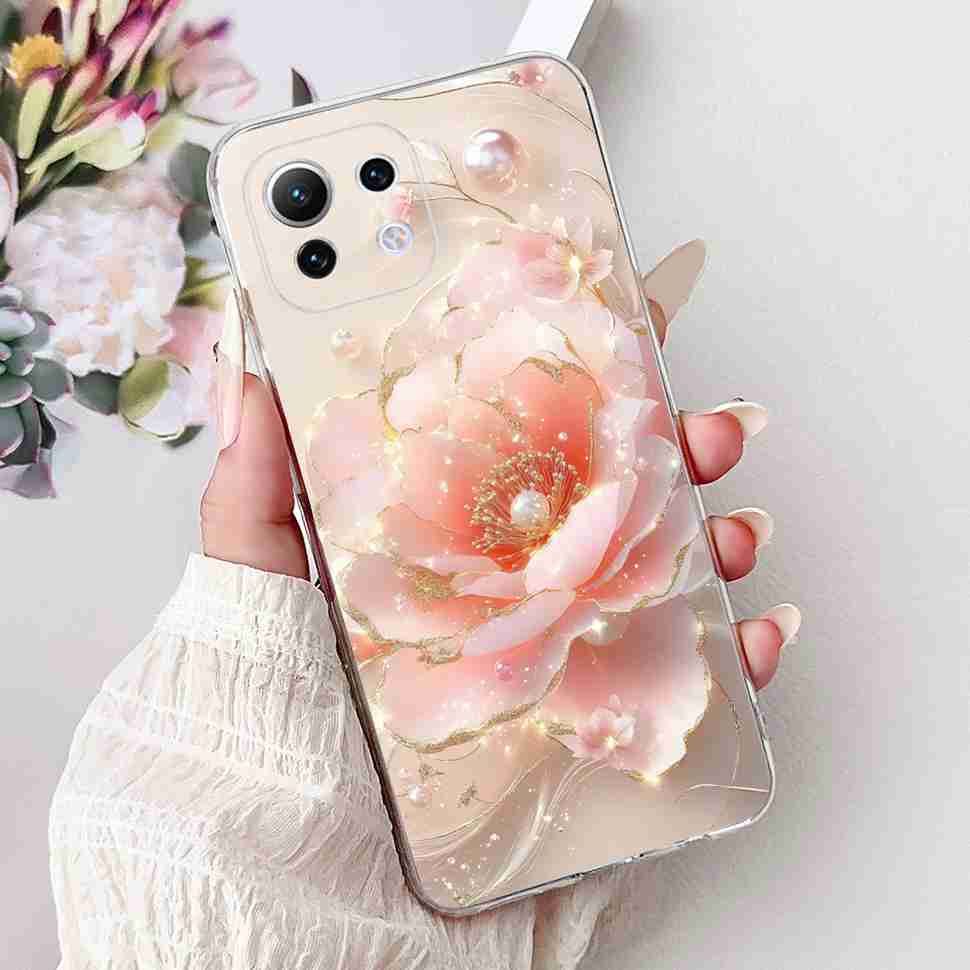For Xiaomi Mi 11 Lite 4G Case M2101K9AG Colorful Flower Butterfly Soft Silicone TPU Cover For Xiaomi Mi 11Lite 5G 6.55" Bumper