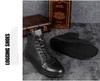 Trendy Men's High-Top Cowhide Leather Sneakers In Korean Style, Plus Size 48