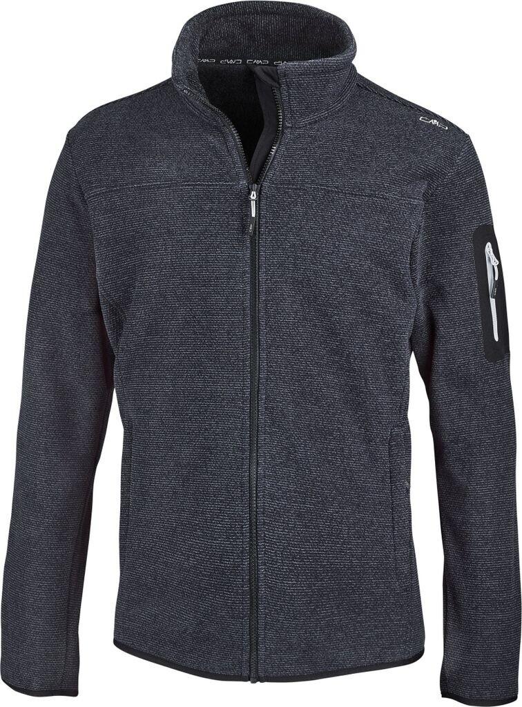Куртка мужская CMP Fleece Jacquard-Knit-Tech Jacket (38H2237) Herren-Fleece Jacquard-Knit-Tech mit Rautenmuster antracite/nero
