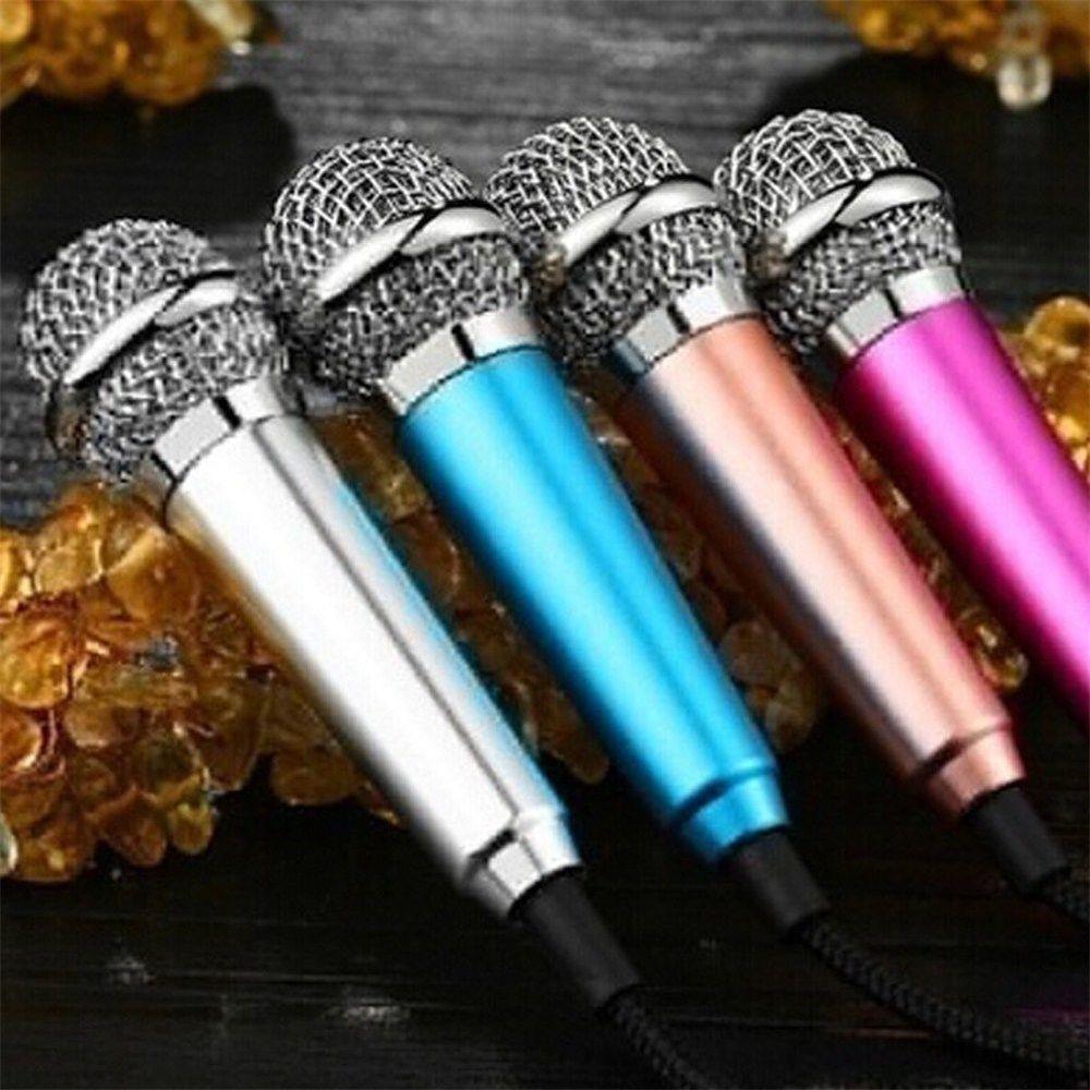 Portable Mic Stereo Condenser 3.5mm Wired Mini Microphone Karaoke