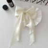 Bow Ribbon Hairpin Headwear Simple Elegant Satin Spring Clip Fixed Hair Clip
